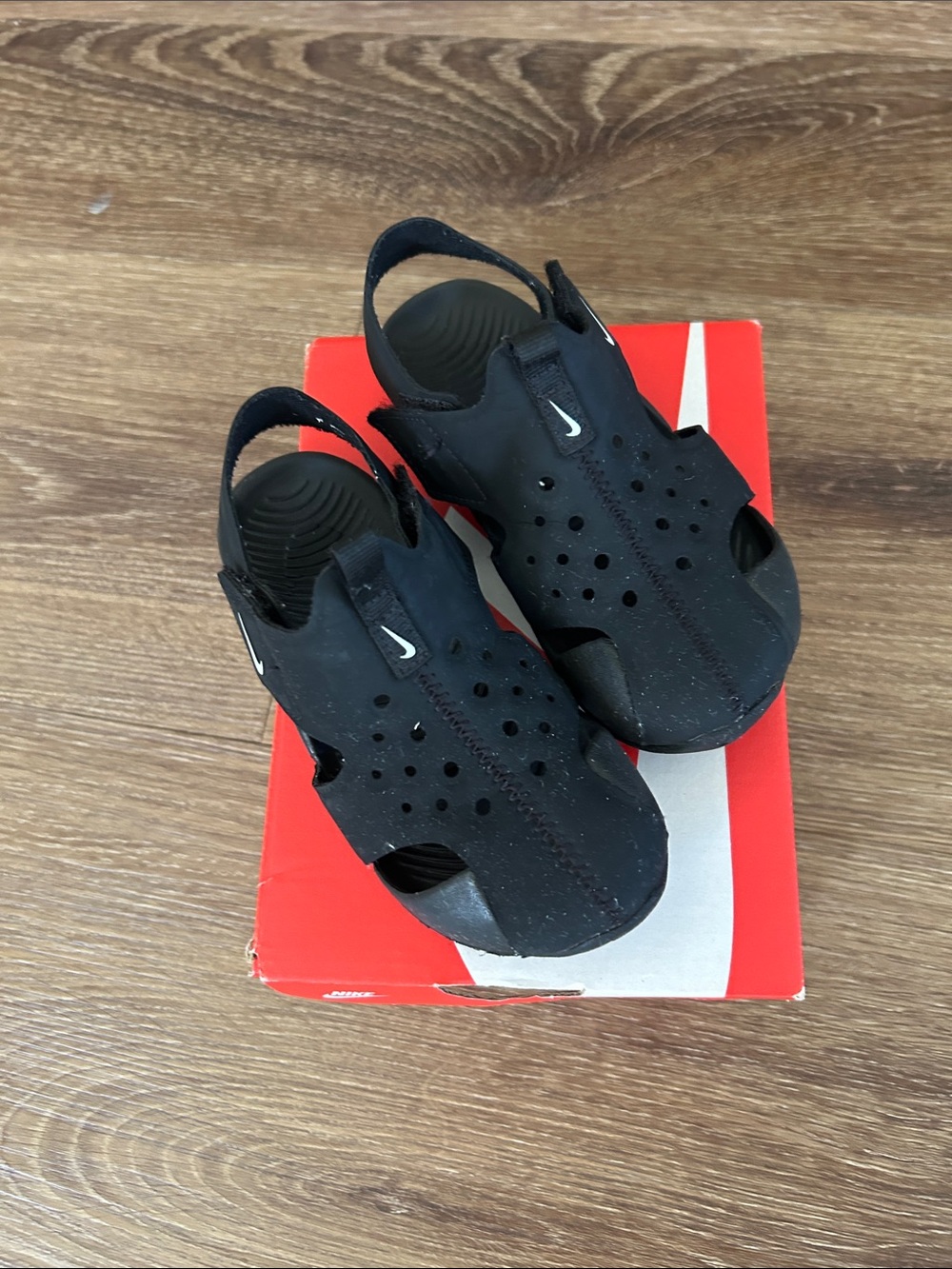Nike Black Youth Water Slip-On Sandals
